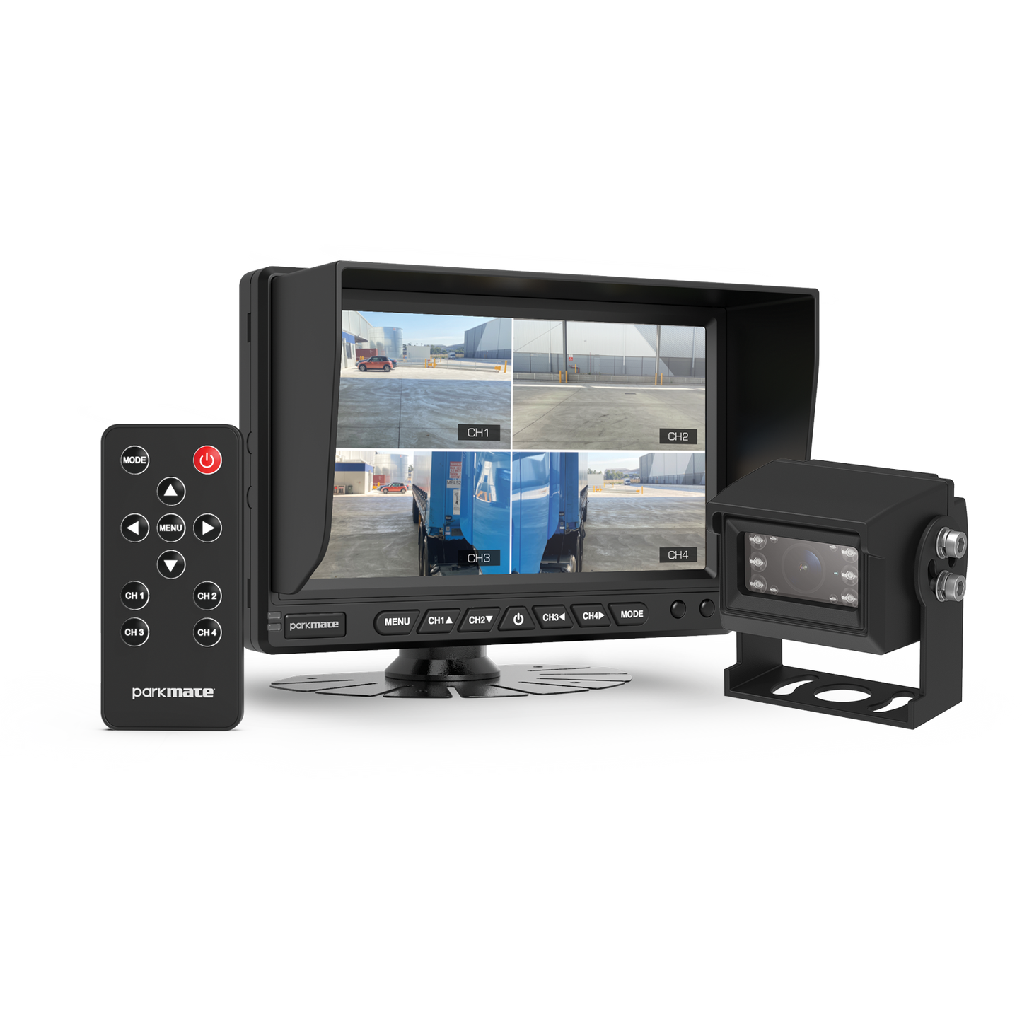 7.0" AHD QUAD DISPLAY MONITOR PACK 4 CAMERA INPUT INCLUDING AHD CAMERA WITH 10M CABLE